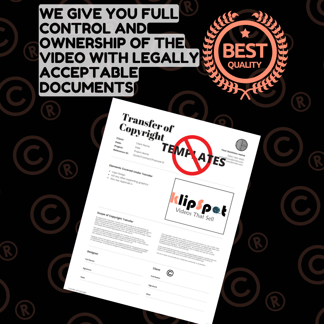 Full control and ownership with legally acceptable documents